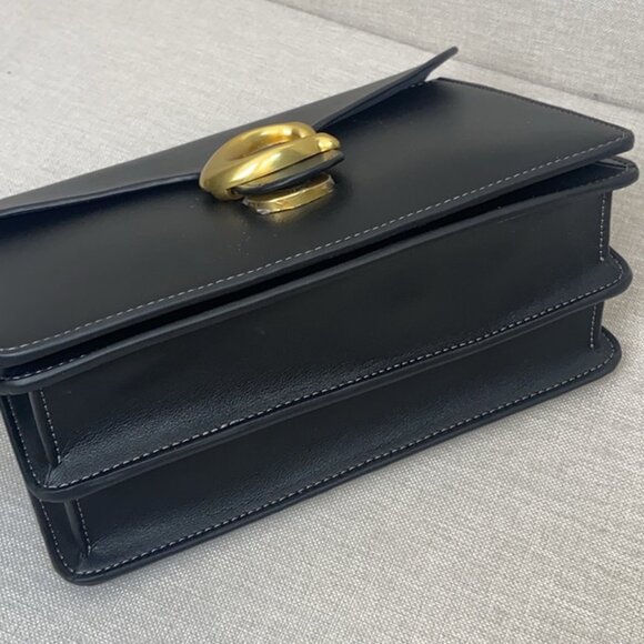 NEW Coach Chain Tabby Shoulder Bag 30 - Black with Gold Hardware - Picture 7 of 9